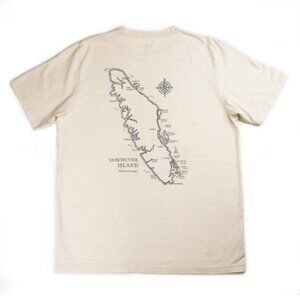 Women's Van Isle Crop Tee in Pelican by Anián mfg, size L